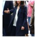 Inferno  Felicity Jones (Sienna Brooks) Blue Cotton Coat